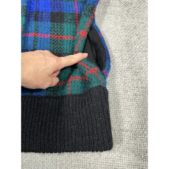 Vtg IB Diffusion Sweater Womens XS Plaid‎ Wool Mohair Blend Cardigan 80s 90s - Picture 8 of 11
